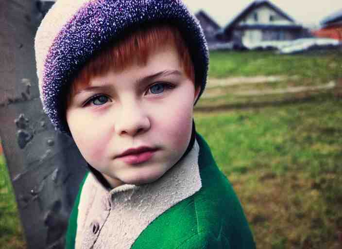 professional fine details photo portrait of kid from kazan, tatarstan kid in the postsoviet suburbia, iphone detailed photo, instagram 