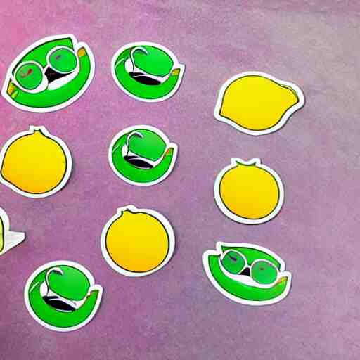 WhatsApp sticker pack of lemons wearing sunglasses