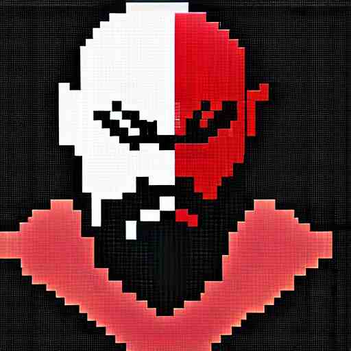 pixel art of kratos