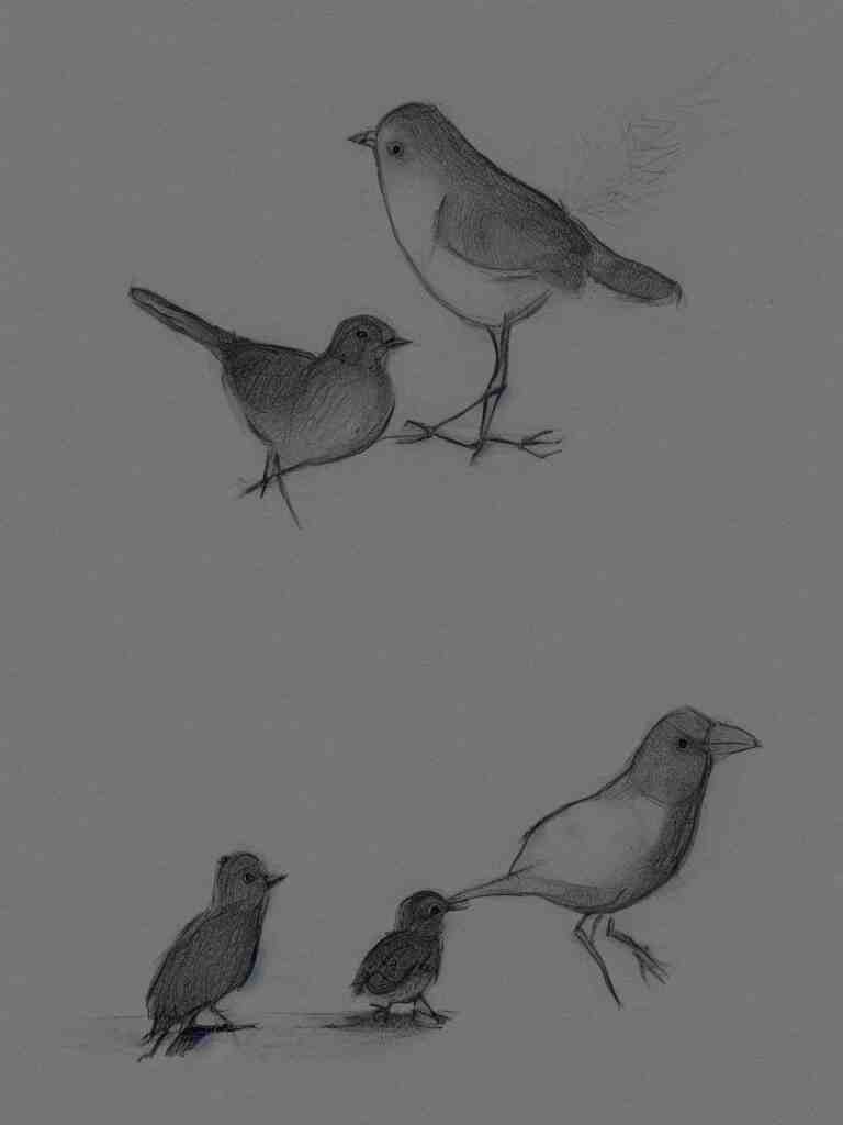 bird and boy sketches by concept artists, blunt borders, rule of thirds, whimsical, light and shadow, backlighting 