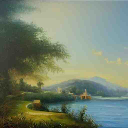 a beutiful oil painting of a landscape, landcape