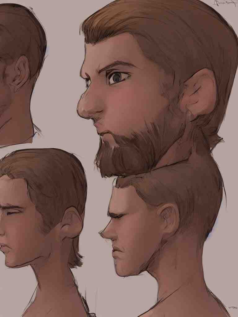 haircut by disney concept artists, blunt borders, rule of thirds 