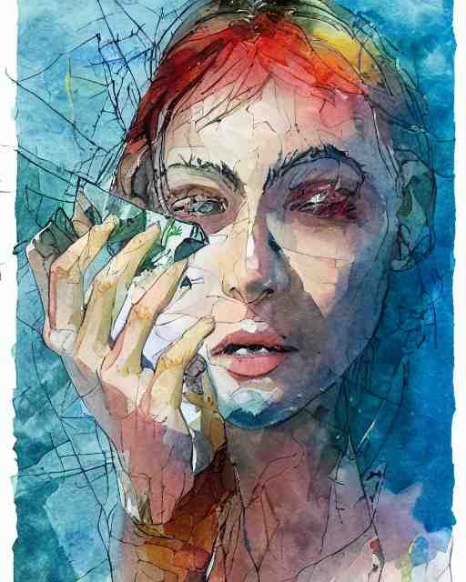 communication, water color, trending on artstation, beautiful artwork, humanity 