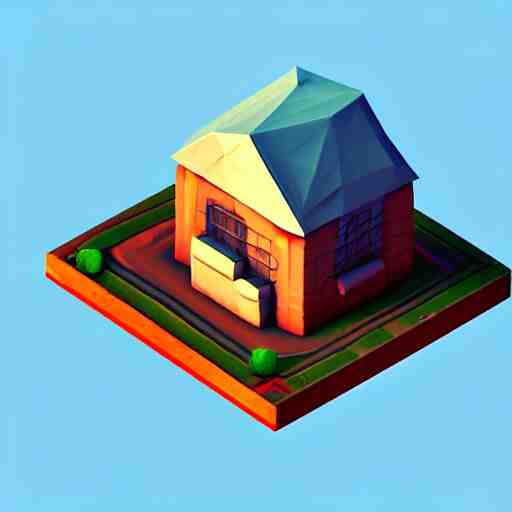 isometric 3 d canon, low poly, soft render, handpaint texture, blender, 3 dcoat 