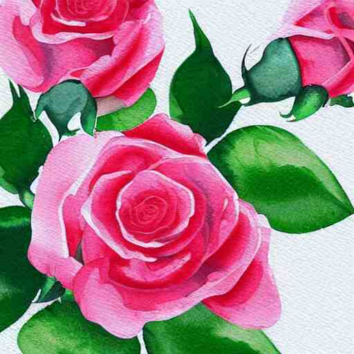 watercolor roses