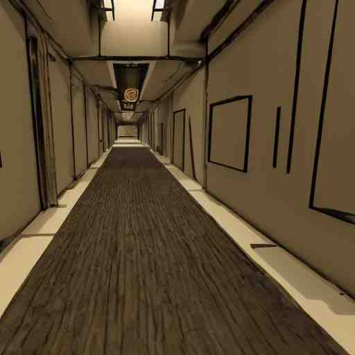 hallway in the backrooms, unreal engine tech demo 