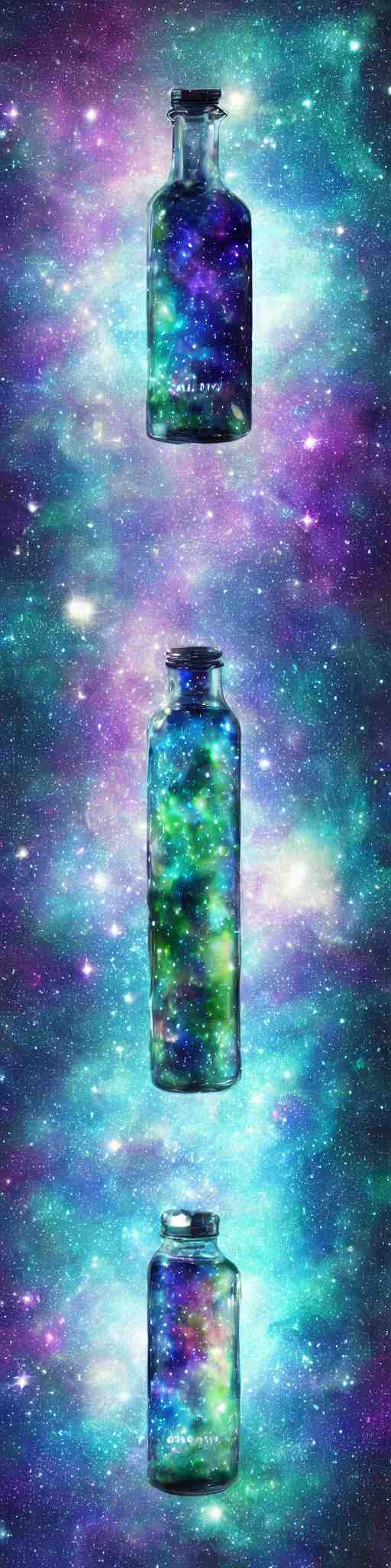 Galaxy in a bottle