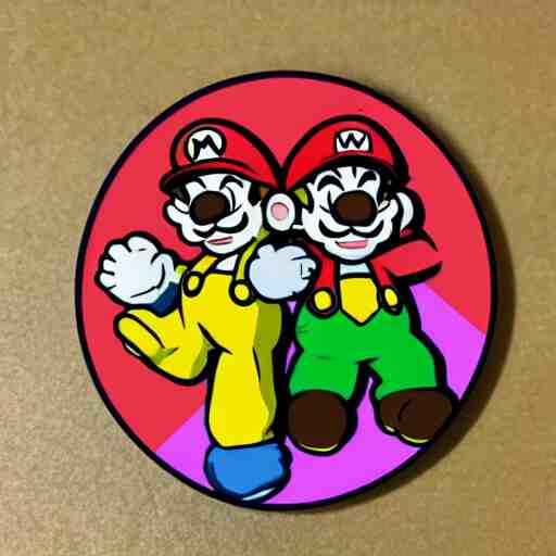 die cut sticker, bowser is mario 