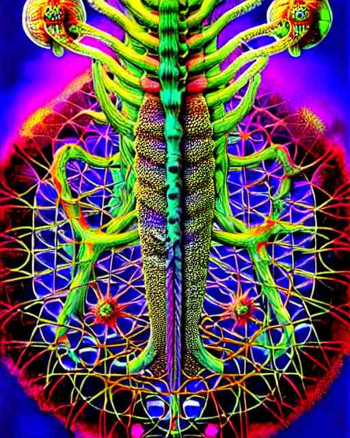 poster of corona virus, intrinsic, drawn by Ernst Haeckel, vaporwave coloring, cyber, beeple rendering, written by HP Lovecraft
