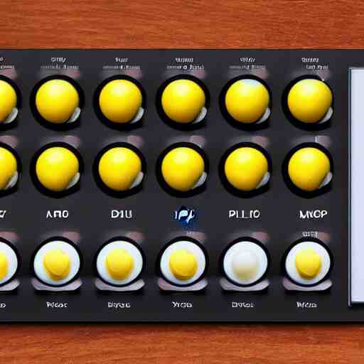 a graphical lemon logo for a midi controller with built in daw called the lmn - 3 