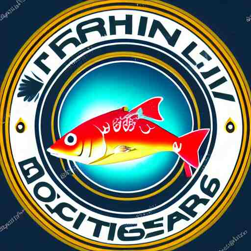 a vector logo of a fishing business 