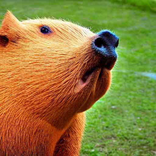 low polygon capybara