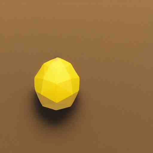 a render of a low polygon lemon, 