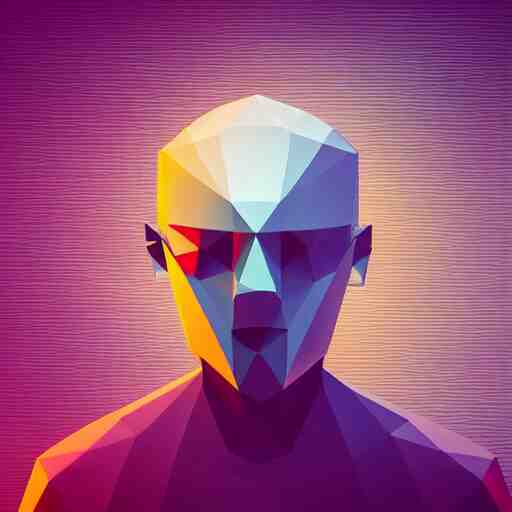 Rule of thirds. Badass. Cool. Neat. In the style of faceted glass geometric abstract art. 4k. HDR. Award-winning. Raytracing. Global illumination. Ambient occlusion. Blue color scheme. Octane render of a cool abstract geometric head forum avatar character. Futuristic. badass. interesting. intriguing. stylish. 