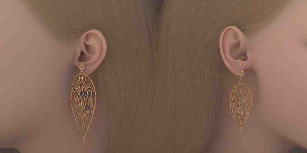 earring design, jewelry design, wood, nordic, art deco, intricate, elegant, material, product design, trending on artstation, cgsociety, photo realistic, design by ziva cph and isabel lennse and kalevala, 8 k, unreal engine, c 4 d 