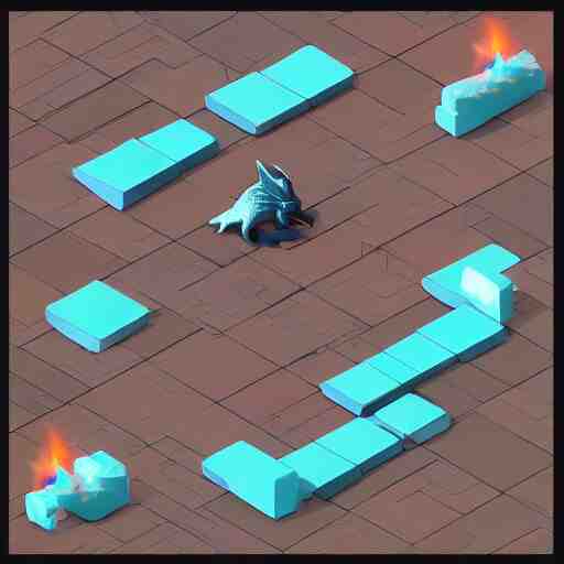 isometric dragon, stylized 3d render, game asset, zoomed out view, white background, artstation