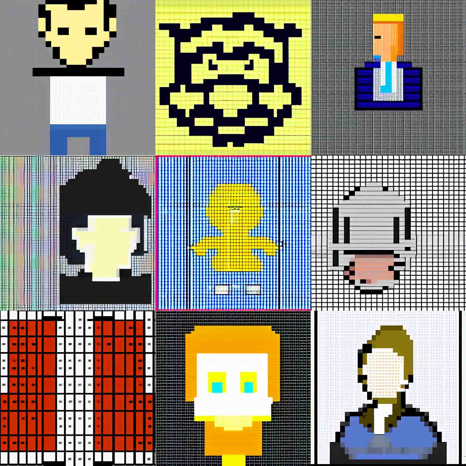 minimalist simple pixel art of rick aston from rick roll video, # pixelart 