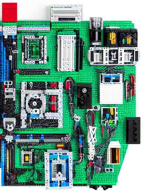 lego set of a modern computer motherboard