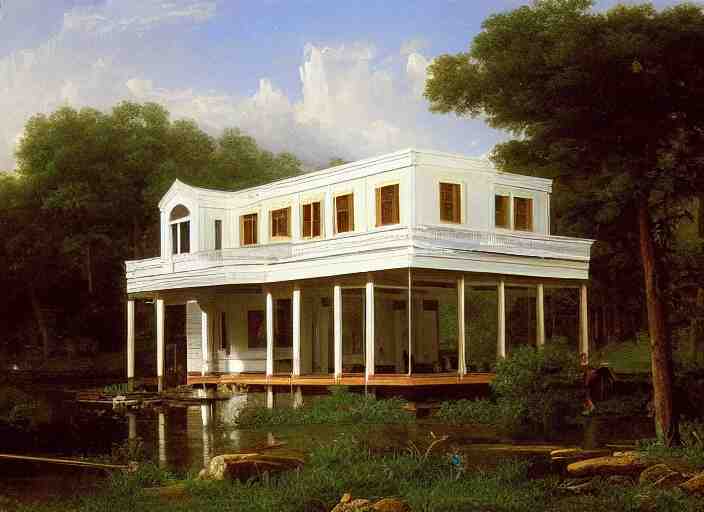 painting of the farnsworth house by thomas cole 