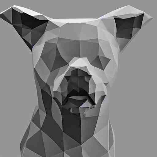 low poly dog 