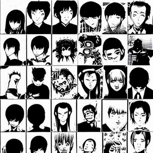 horror manga stickers of tomii by junji ito 