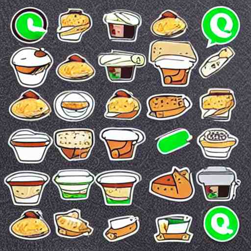 a whatsapp stickers pack of lunch time, 