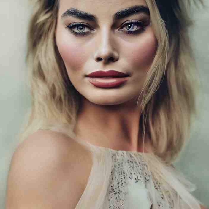 portrait of margot robbie combined with demi rose wearing kebaya, by charlotte grimm, natural light, detailed face, canon eos c 3 0 0, ƒ 1. 8, 3 5 mm, 8 k, medium - format print 