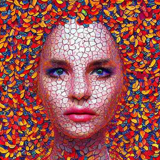 the portrait of an unbelievably beautiful and sophisticated young woman made up of peppers looking straight up, an ultrafine detailed illustration by james jean, intricate linework, bright colors, final fantasy, behance contest winner, vanitas, angular, altermodern, unreal engine 5 highly rendered, global illumination, radiant light, detailed and intricate environment 