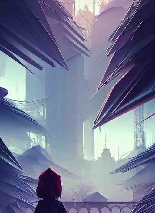 spring mornings in the low - poly tokyo, diffuse lighting, fantasy, intricate, surrealism!!!!, highly detailed, lifelike, photorealistic, digital painting, artstation, illustration, concept art, smooth, sharp focus, by benedick bana and dan mumford, 