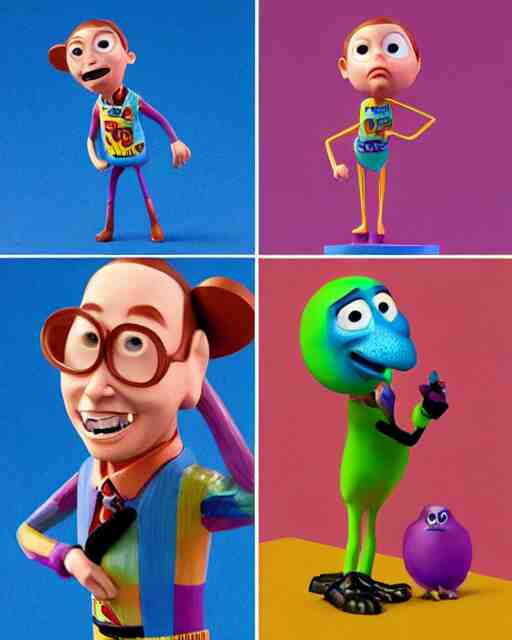 Howard Moon as a Pixar figurine, vibrant, hyperrealistic, Maximalism, mystical, ornate, Intricate