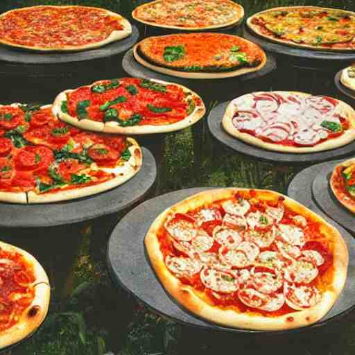 a garden of pizza 