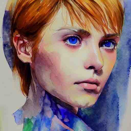 water color on paper, master painter portrait, highly detailed, artstation, masterpiece, award - winning, 