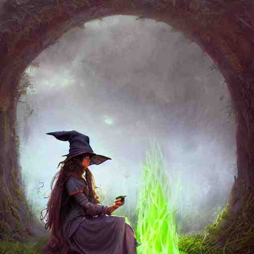 Epic portrait an witch brewing green liquid from cauldron, Blurry cabin backround, glowing, digital painting, artstation, concept art, soft light, hdri, smooth, sharp focus, illustration, fantasy, intricate, elegant, highly detailed, D&D, matte painting, in the style of Greg Rutkowski and Alphonse Mucha and artemisia, 8k, highly detailed, jurgens, rutkowski, bouguereau, pastoral, rustic, georgic