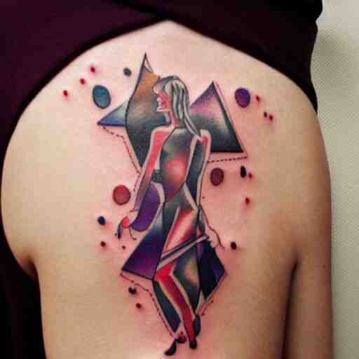 a tattoo inspired by the musical artist aurora aksnes, abstract, pritty. 