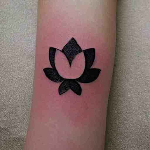 minimalistic lotus flower tattoo 