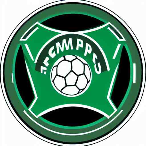 tampere united football logo. green blue vector graphics. 