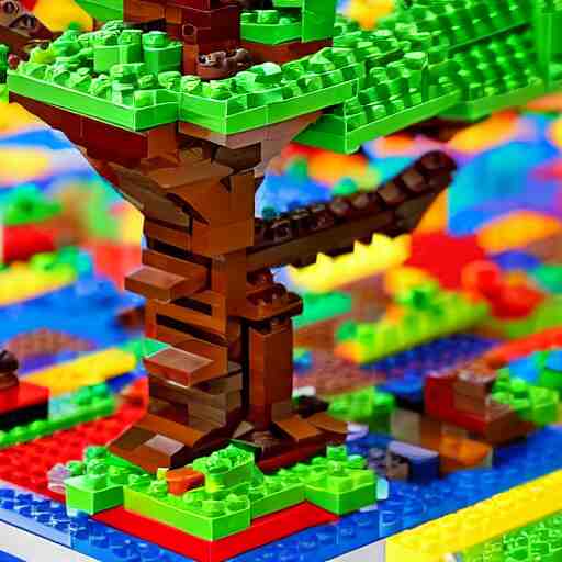 erdtree in a lego game. impressionistic, colorful, high quality, 8 k, arstation 