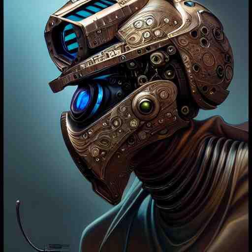 front shot of a cyberpunk gazmask robot character, intricate, elegant, highly detailed, centered, digital painting, artstation, concept art, smooth, sharp focus, illustration, artgerm, Tomasz Alen Kopera, Peter Mohrbacher, donato giancola, Joseph Christian Leyendecker, WLOP, Boris Vallejo