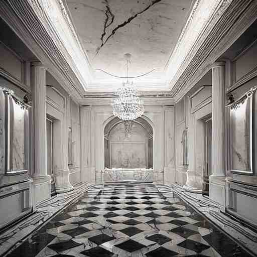 a marble room carved from the marble flesh of god, beautiful in its smoothness and expansiveness, architectural photograph 