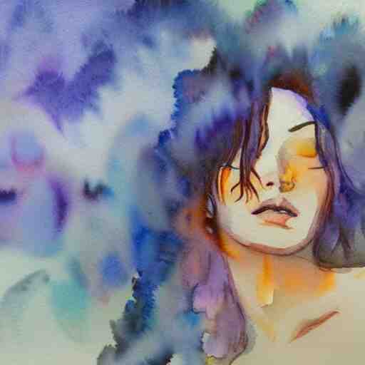 dreaming in watercolor, trending on artstation, award winning 