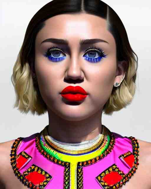 a beautiful cute miley cyrus wearing modern stylish costume in the style of Assamese bihu mekhela sador gamosa design, commercial fashion design art by WLOP, face by artgerm and daz3d genesis iray, cinematic lighting, medium shot, mid-shot, slim female figure ramp walk model pose, highly detailed, trending on Artstation, Unreal Engine 4k, cinema 4d multi-pass ray traced, 8k fabric texture details, octane render, diffused natural skin glow