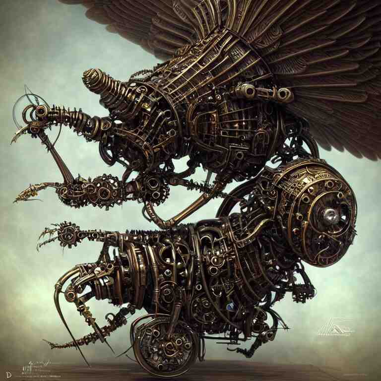 steampunk cybernetic biomechanical fly with wings, 3 d model, unreal engine realistic render, 8 k, micro detail, intricate, elegant, highly detailed, centered, digital painting, artstation, smooth, sharp focus, illustration, artgerm, tomasz alen kopera, wlop 