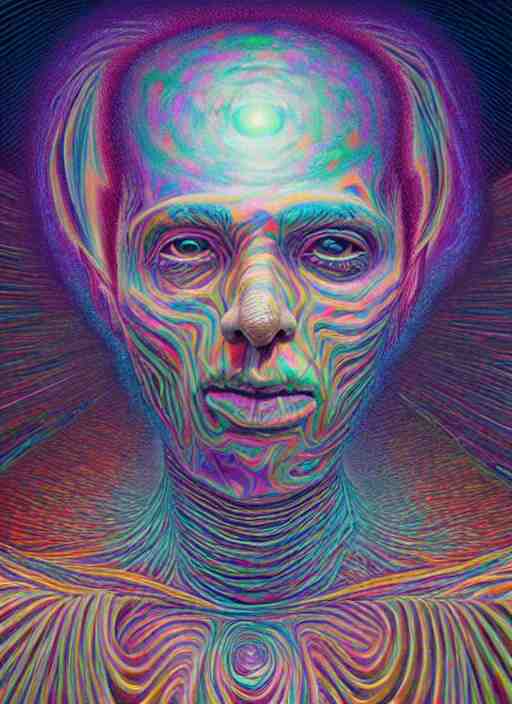 portrait ultra dimensional entity, accidentally tripping on dmt and acid, psychedelic experience, overwhelming psychosis of self realization and burning awakening, ultra high definition, unreal engine 5, hyperrealism, masterpiece composition, by casey weldon, barclay shaw 