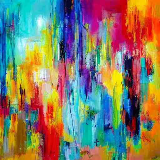 award-winning large colorful abstract art painting