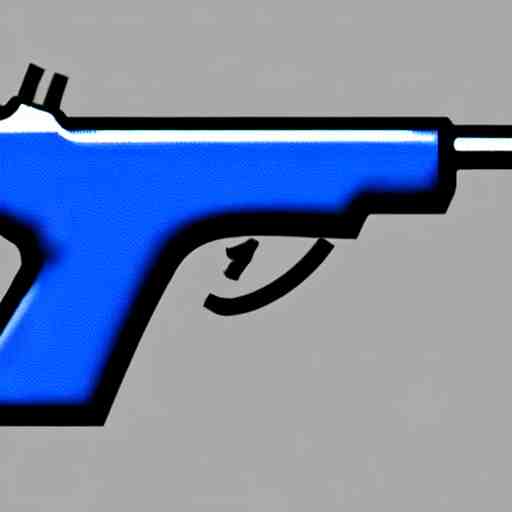 gun with a blue crown logo 