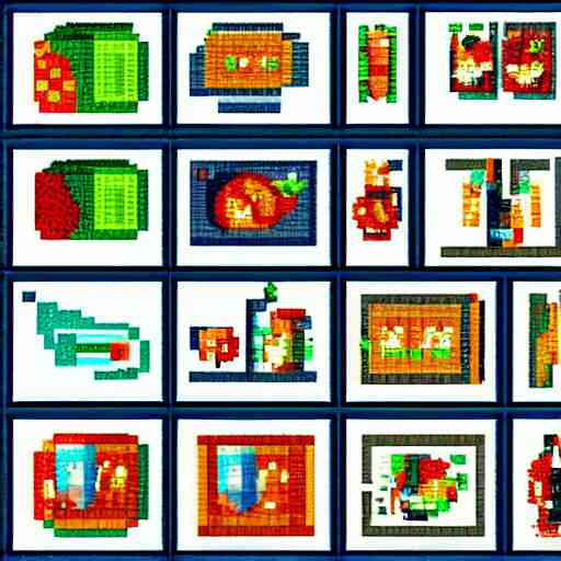 frozen food pixel art with hdd image, lauretta jones 