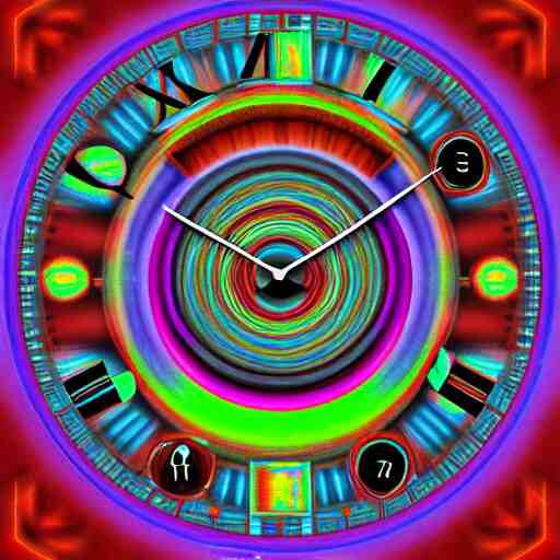 trippy face album cover clocks 