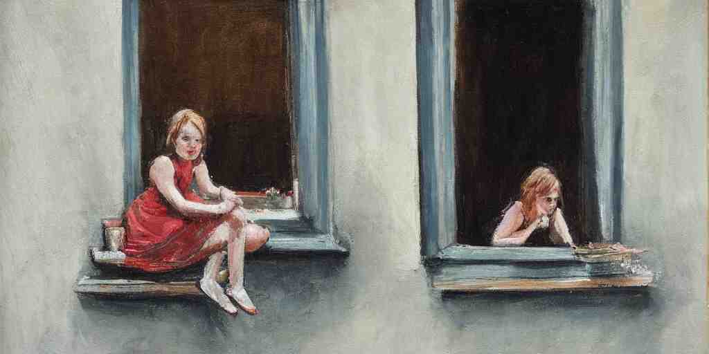 girl on a windowsill 