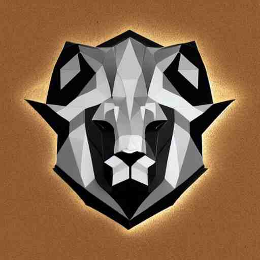 low poly lion logo 