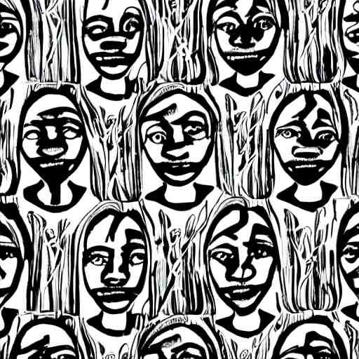 outline of faces, wallpaper 